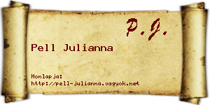 Pell Julianna névjegykártya